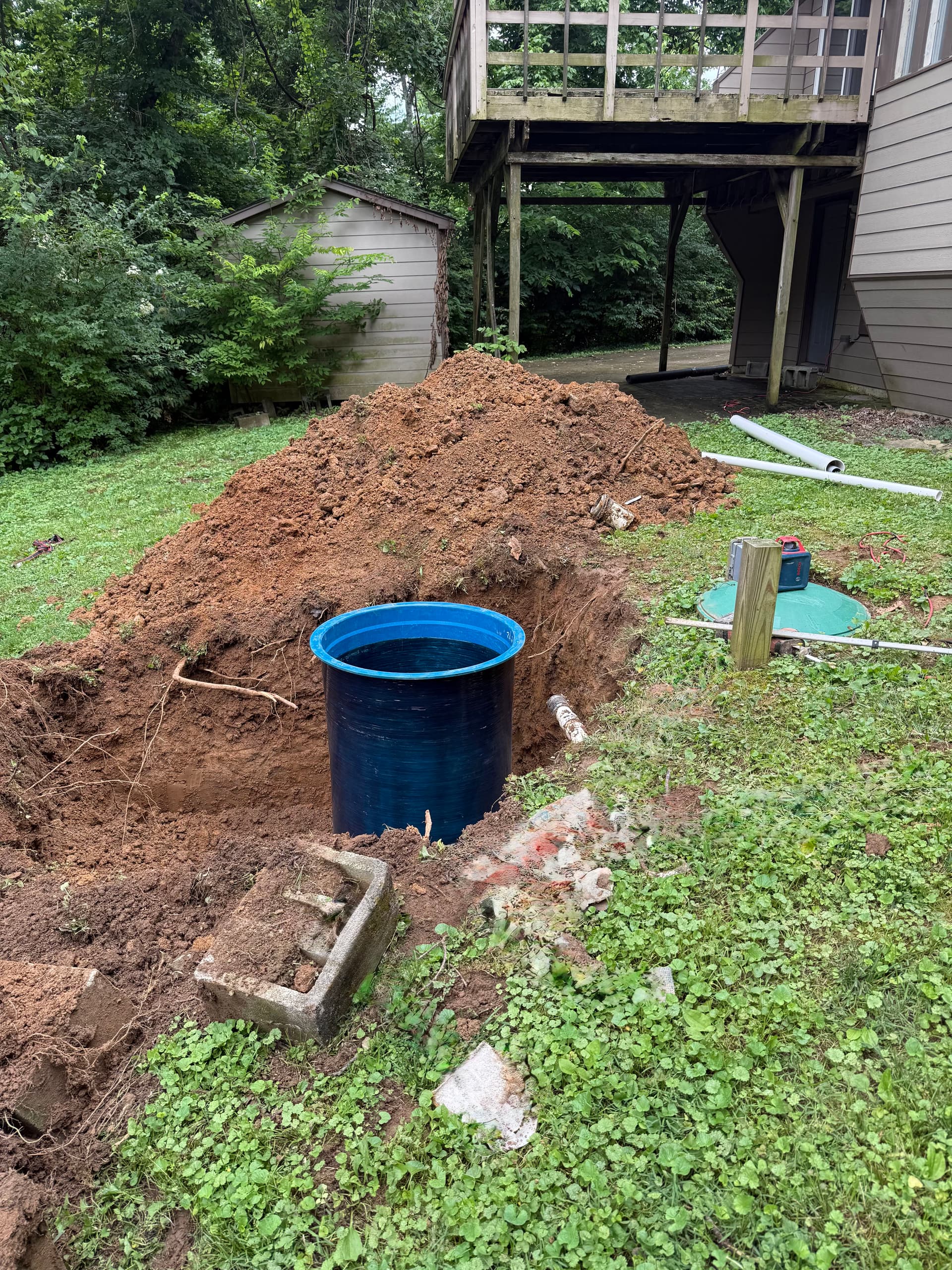 Undersized Effluent Basin Replaced With a Properly Sized System image