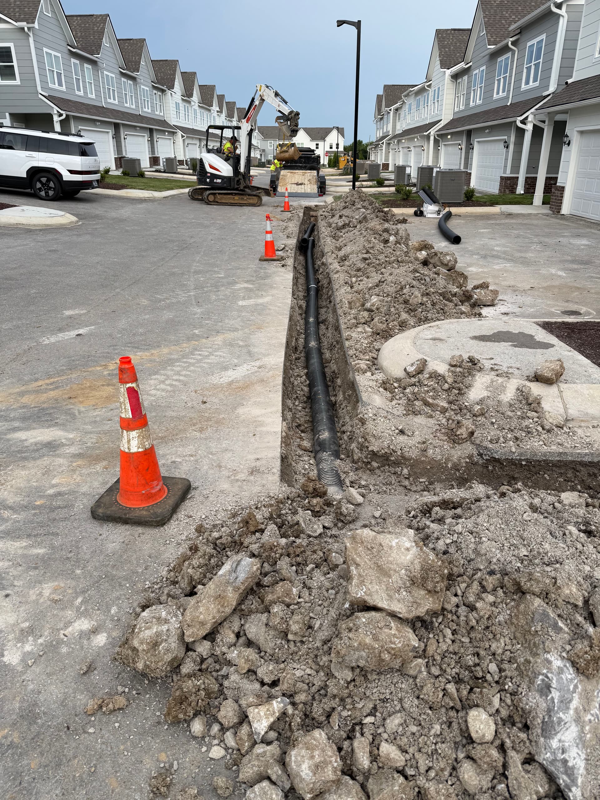 Gallery photos for Trench Drain Install Puts a Stop to Driveway Flooding: Image #2